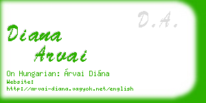 diana arvai business card